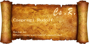 Csepregi Rudolf névjegykártya