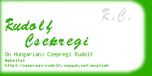 rudolf csepregi business card